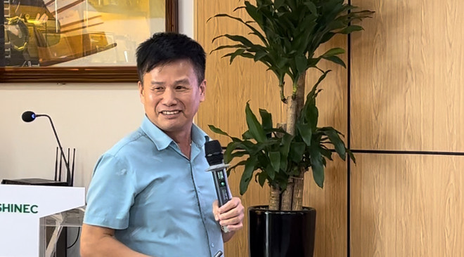 Ông Phạm Hồng Điệp, Chủ tịch Hội hội đồng quản trị Công ty cổ phần Shinec, chủ đầu tư Nam Cầu Kiền. (Ảnh: Vietnam+) z5775420745081_e0703bcd04729bf7780f14dedac52374.jpg