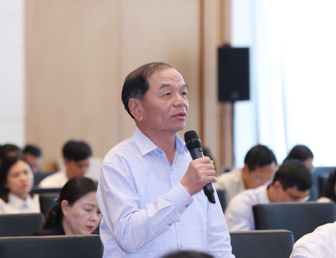 Đại biểu Quốc hội tỉnh Cà Mau Lê Thanh Vân phát biểu tại hội nghị. (Ảnh: Phương Hoa/TTXVN) ttxvn_le van thanh.jpg