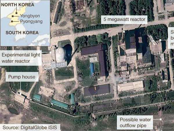 Cơ sở hạt nhân Yongbyon của Triều Tiên. (Nguồn: BBC/TTXVN) Mỹ và Triều Tiên sẽ cùng tham dự diễn đàn an ninh ở Trung Quốc ảnh 1