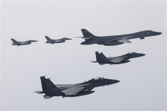 Triều Tiên phản đối cuộc tập trận không quân chung giữa Mỹ và Hàn Quốc ảnh 1