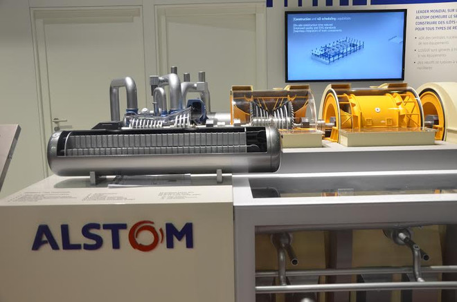 Makét lò phản ứng hạt nhân của tập đoàn Alstom (Pháp). (Ảnh: Bích Hà/Vietnam+) Năng lượng hạt nhân tiếp tục là ngành năng lượng của tương lai ảnh 3