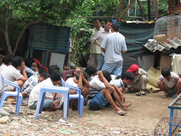 Công an Tiền Giang bắt 40 đối tượng đánh bạc bằng đá gà ảnh 1