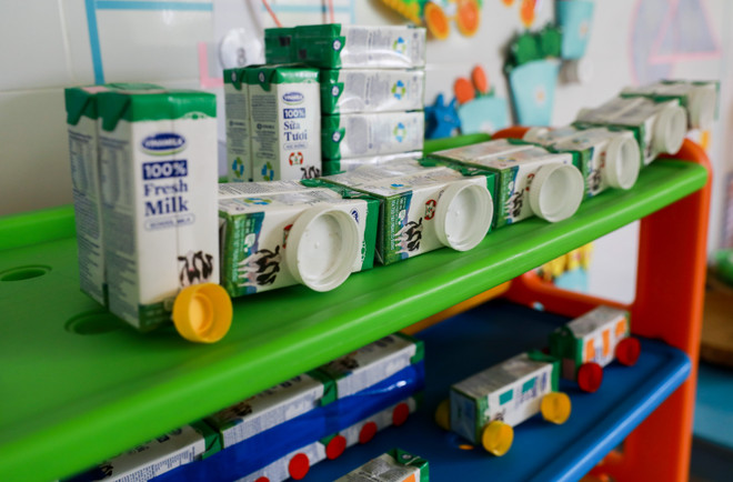 Giờ uống sữa học đường - "tiết học" với nhiều điều thú vị ảnh 6