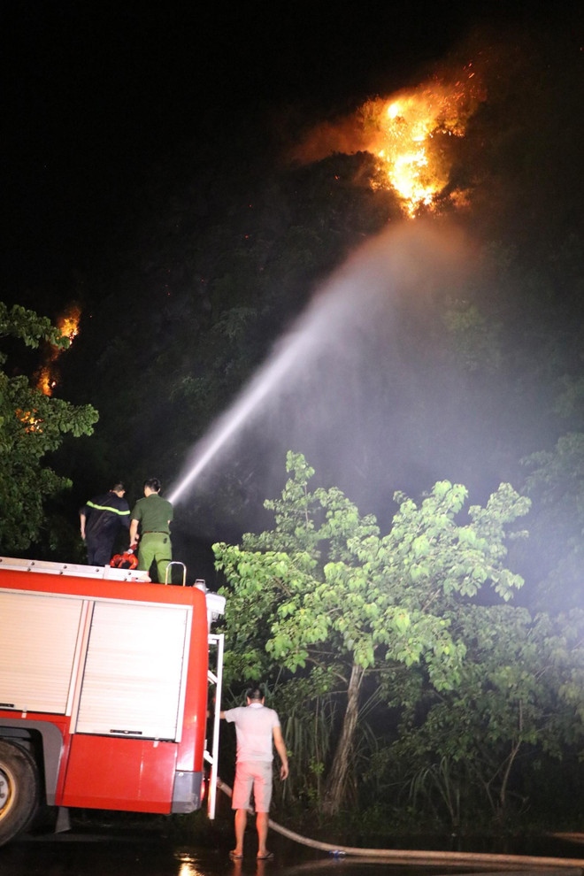 Cháy rừng bùng phát trong rừng đặc dụng thuộc quần thể Tràng An ảnh 1