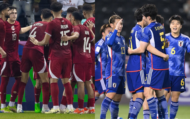 U23 Qatar-U23 Nhật Bản sẽ đối đầu để tranh vé bán kết U23 châu Á 2024. (Nguồn: AFC) Qatar-v-Japan-2504.jpg