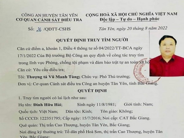 Bắc Giang: Kẻ có hành vi giết người tử vong do uống thuốc diệt cỏ ảnh 1