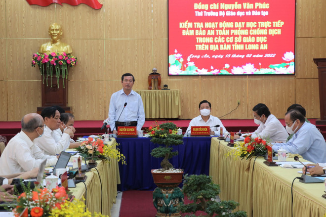 Bộ Giáo dục và Đào tạo kiểm tra hoạt động dạy học trực tiếp ở Long An ảnh 2