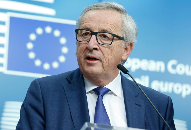 Chủ tịch Ủy ban châu Âu Jean-Claude Juncker. (Nguồn: THX/TTXVN) EC hối thúc Eurozone thực hiện cam kết giảm nợ cho Hy Lạp ảnh 1