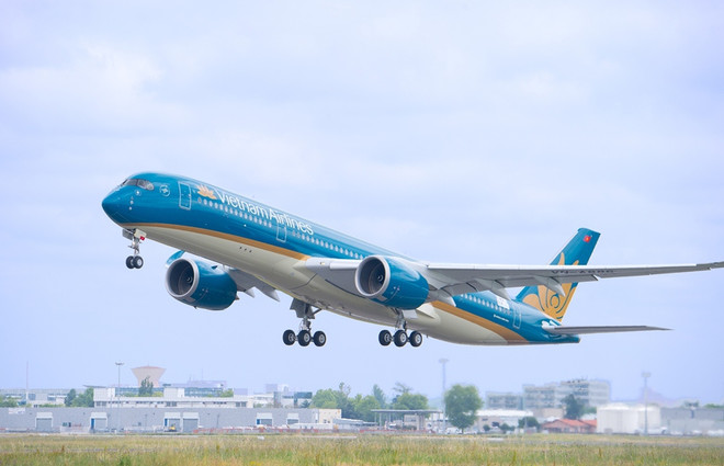 Máy bay Airbus A350 của Vietnam Airlines. (Ảnh: Vietnam Airlines cung cấp) Vietnam Airlines bay trục Hà Nội-TP.HCM tần suất 30 phút/chuyến ảnh 1