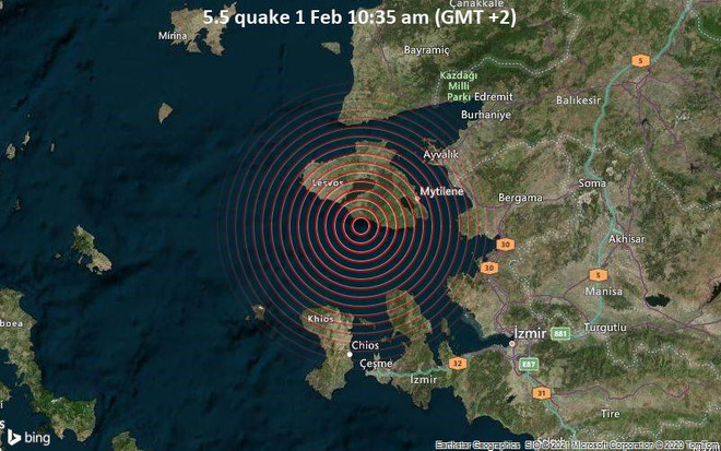 Động đất rung chuyển thành phố Polichnitos của Hy Lạp ảnh 1