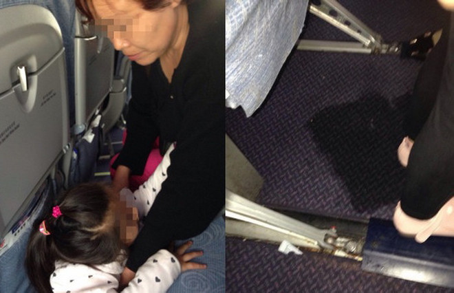 Bất bình với hình ảnh bà cho cháu tiểu tiện trên sàn cabin máy bay ảnh 1