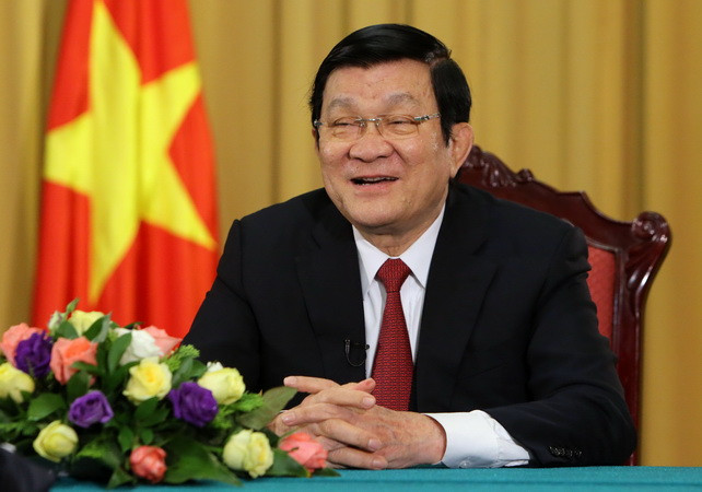 Chủ tịch nước Trương Tấn Sang trả lời báo chí trước thềm Năm Mới ảnh 1