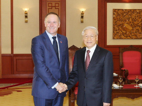 Tổng Bí thư Nguyễn Phú Trọng tiếp Thủ tướng New Zealand ảnh 1