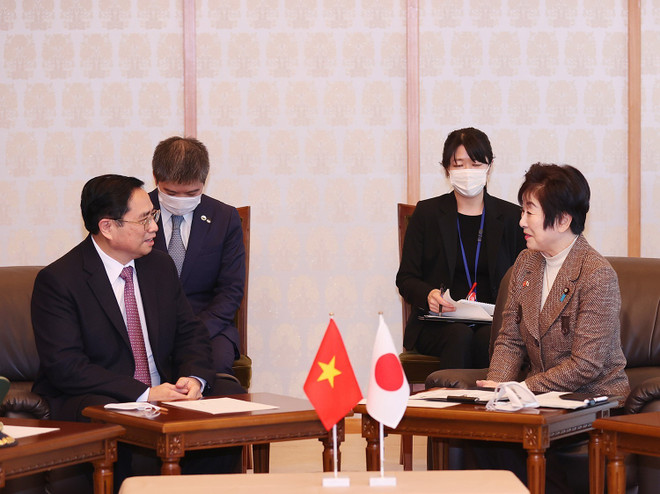 Thủ tướng Phạm Minh Chính hội kiến Chủ tịch Thượng viện Nhật Bản ảnh 1