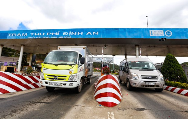 Trạm thu phí BOT Định An. (Nguồn: Báo Lâm Đồng) Lâm Đồng: Từ 1/8, cao tốc Liên Khương-Prenn chỉ thu phí không dừng ảnh 1
