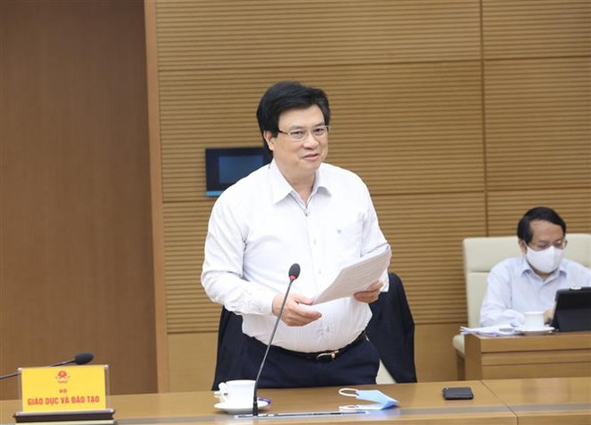 Thứ trưởng Bộ Giáo dục và Đào tạo Nguyễn Hữu Độ phát biểu. (Ảnh: Văn Điệp/TTXVN) Các địa phương chịu trách nhiệm trong tổ chức thi tốt nghiệp THPT ảnh 1