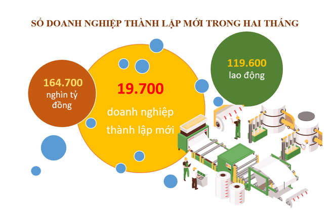 Cả nước có gần 20 nghìn doanh nghiệp thành lập mới trong hai tháng qua ảnh 1