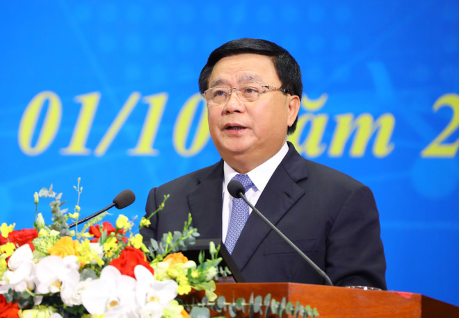 Ông Nguyễn Xuân Thắng, Ủy viên Bộ Chính trị, Giám đốc Học viện Chính trị Quốc gia Hồ Chí Minh, Chủ tịch Hội đồng Lý luận Trung ương phát biểu chỉ đạo Đại hội. (Nguồn: TTXVN) Khai mạc Đại hội Công đoàn Viên chức Việt Nam nhiệm kỳ 2023-2028 ảnh 4