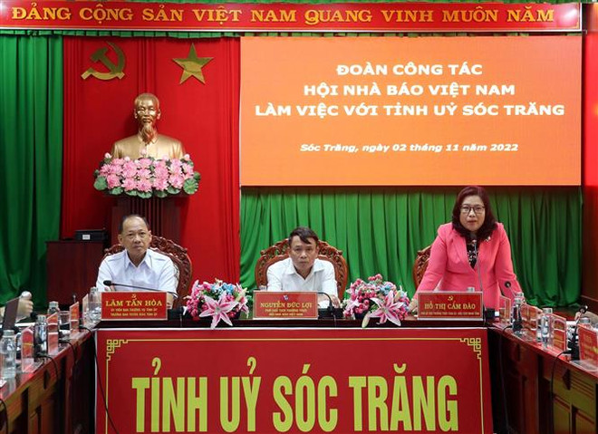 Đoàn công tác Hội Nhà báo Việt Nam làm việc tại Sóc Trăng ảnh 1