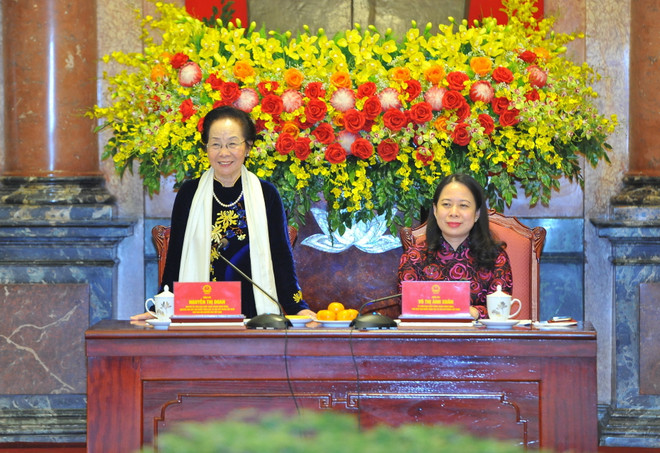 Phó Chủ tịch nước gặp mặt đại biểu dự Đại hội Hội Khuyến học Việt Nam ảnh 3