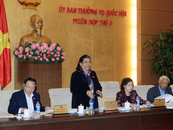 Phó Chủ tịch Quốc hội Tòng Thị Phóng phát biểu tại buổi thảo luận. (Ảnh: Phạm Kiên/TTXVN) Việt Nam sẽ đăng cai tổ chức Đại hội ASOSAI 14 vào năm 2018 ảnh 1