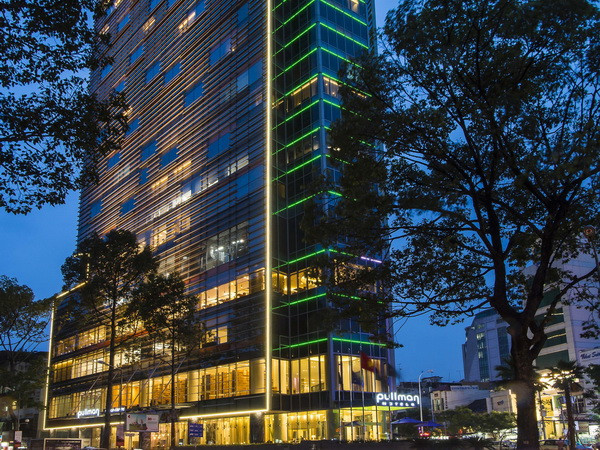 Một góc khách sạn 5 sao Pullman Saigon Centre tại Thành phố Hồ Chí Minh. (Ảnh: Thanh Vũ/TTXVN) Công suất thuê phòng khách sạn tại TP.HCM đạt 72% ảnh 1