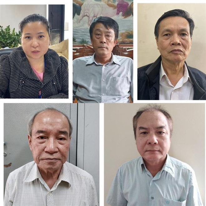 Các bị can bị khởi tố về tội Vi phạm quy định về quản lý, sử dụng tài sản Nhà nước gây thất thoát, lãng phí. (Ảnh: Bộ Công an/TTXVN phát) Xét xử vụ án Gang thép Thái Nguyên: 19 bị cáo ra hầu tòa ảnh 2