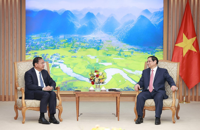 Hình ảnh Thủ tướng tiếp Phó Thủ tướng, Bộ trưởng Ngoại giao Campuchia ảnh 1