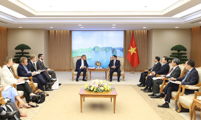 Thủ tướng Phạm Minh Chính tiếp Chủ tịch COP26 Alok Kumar Sharma ảnh 2