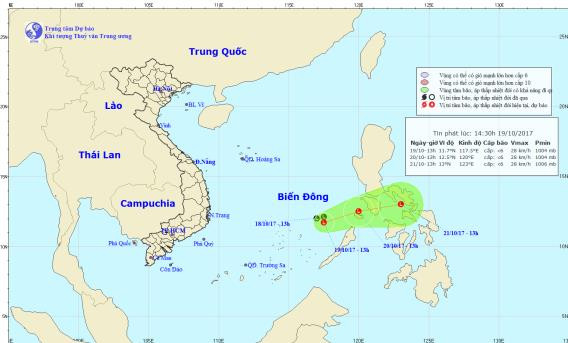 Vùng áp thấp còn cách đảo Song Tử Tây khoảng 360km ảnh 1