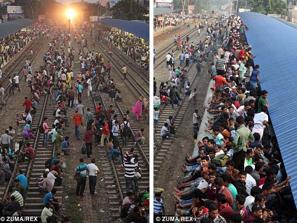 Hàng triệu người chen chúc trên các chuyến tàu để kịp dự lễ Eid ảnh 2
