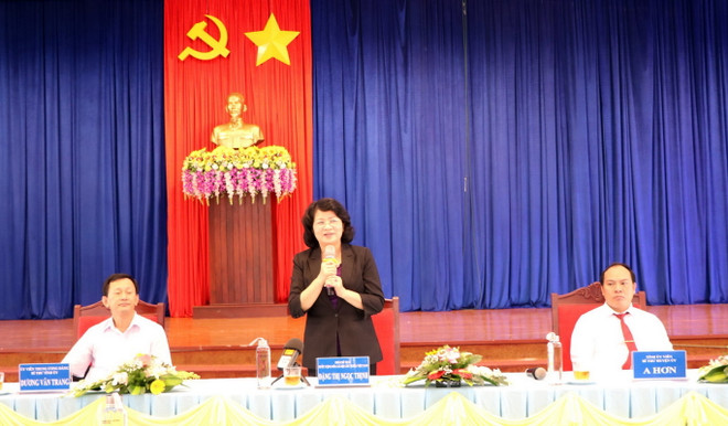 Kon Tum: Phó Chủ tịch nước Đặng Thị Ngọc Thịnh làm việc tại Đăk Tô ảnh 1
