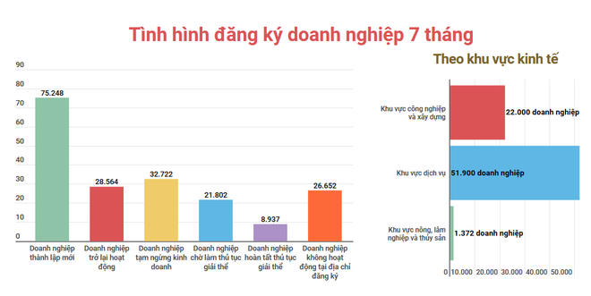 Cả nước có 75.200 doanh nghiệp gia nhập thị trường trong 7 tháng ảnh 2