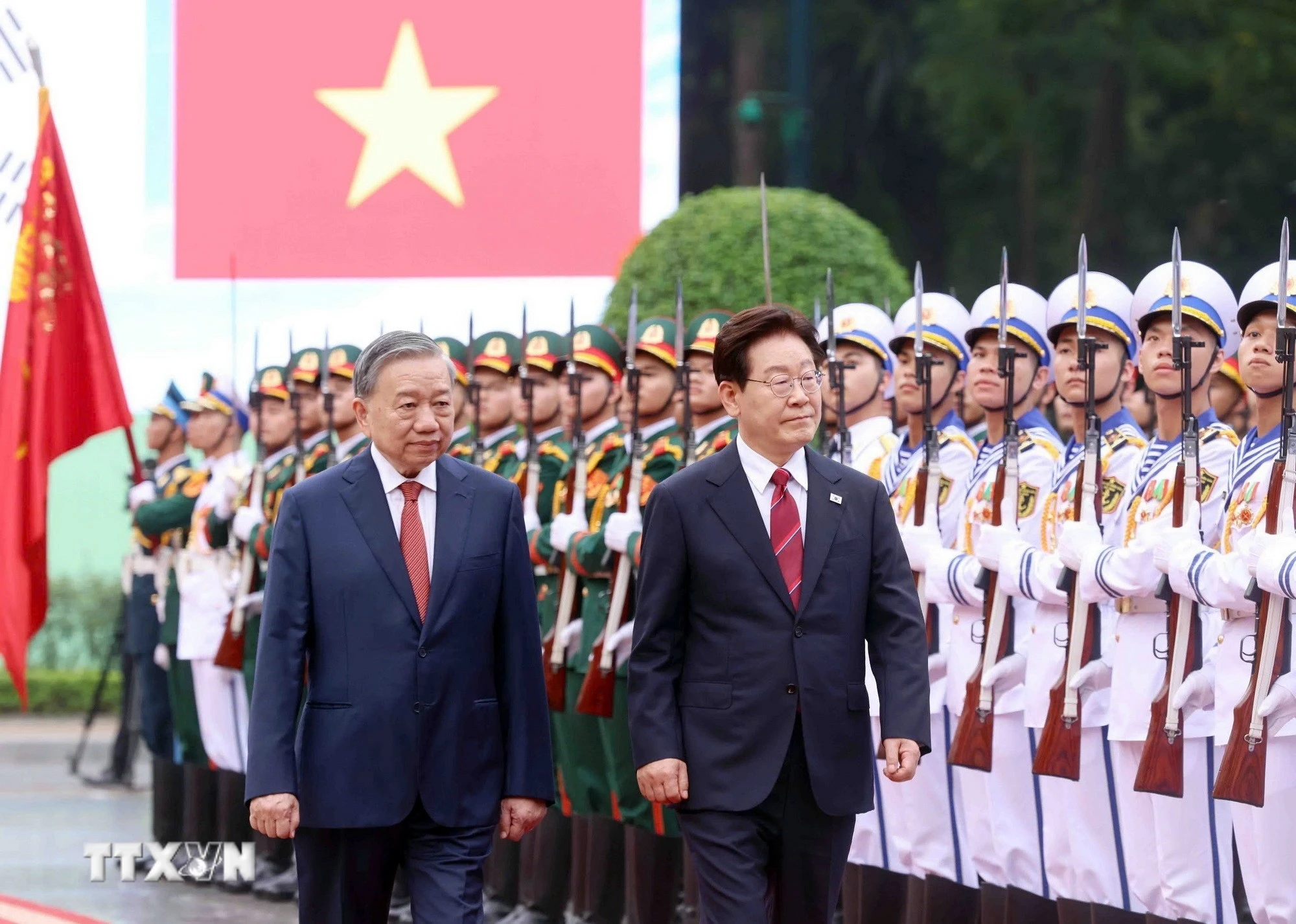 Tổng Bí thư, Chủ tịch nước Tô Lâm chủ trì lễ đón chính thức Tổng thống Hàn Quốc