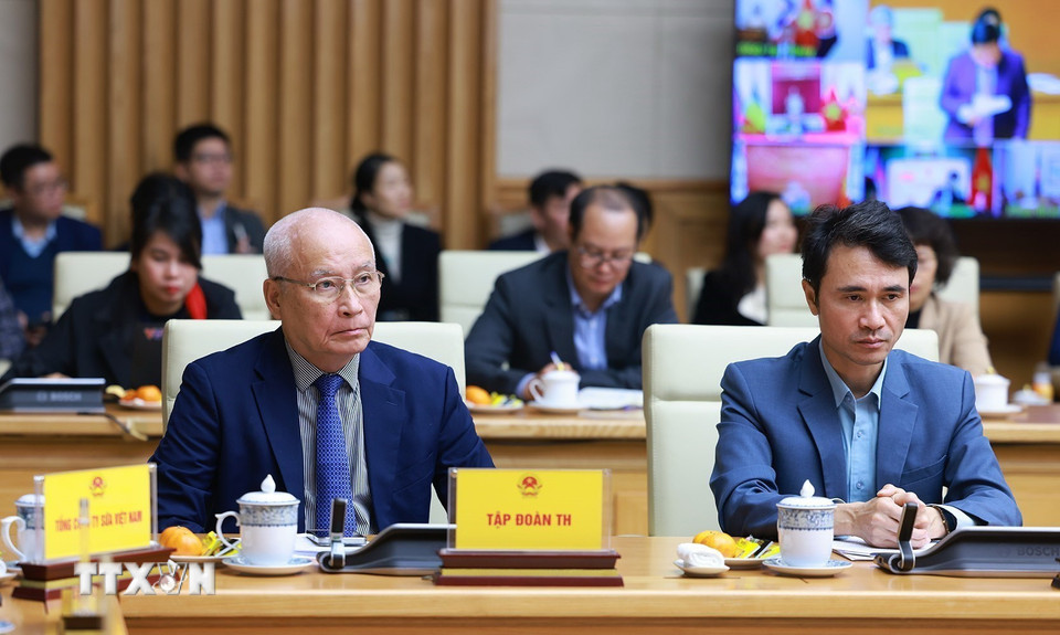 Các đại biểu dự Hội nghị triển khai nhiệm ngoại giao kinh tế năm 2025 tại điểm cầu Hà Nội. (Ảnh: Dương Giang/TTXVN)