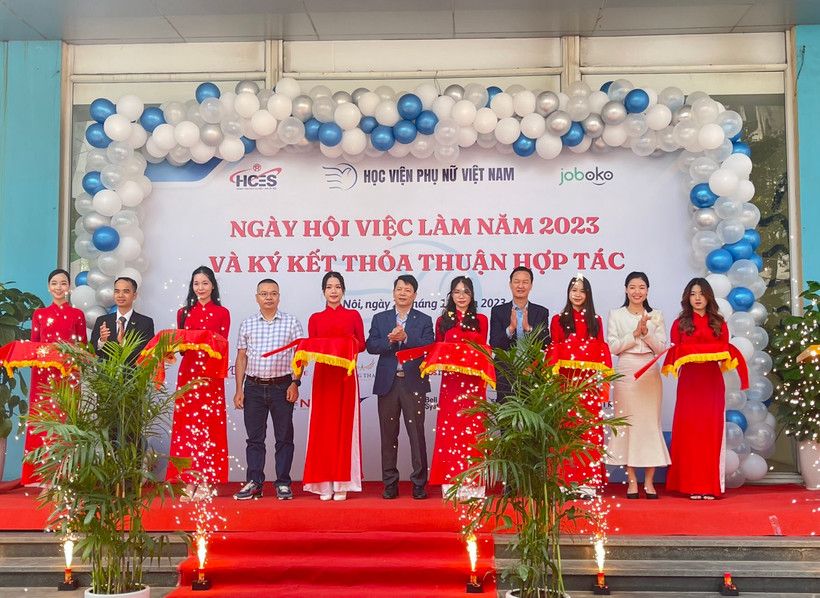 Ngày hội việc làm năm 2023 chuyên đề việc làm bán thời gian. (Ảnh: CTV/Vietnam+)