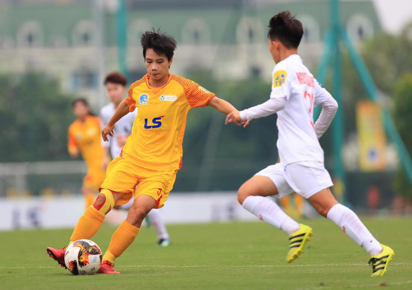 TP.HCM I vô địch lượt đi giải bóng nữ Vô địch Quốc gia 2020. (Ảnh: Minh Dân/Vietnam+) 