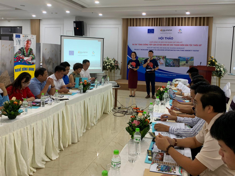 Dự án sẽ hỗ trợ cung cấp các cơ hội phát triển nghề nghiệp và khởi nghiệp cho thanh niên dân tộc thiểu số trong độ tuổi từ 16-30. (Ảnh: PV: Vietnam+)