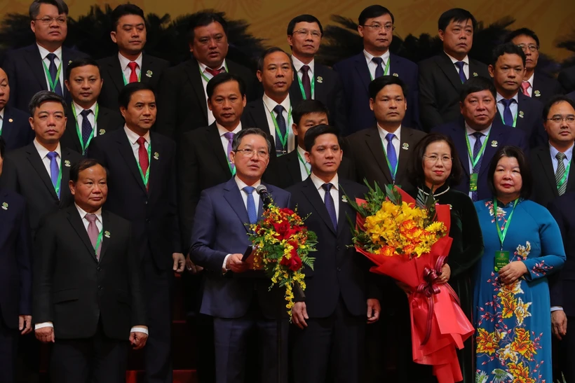 Ông Lương Quốc Đoàn, Chủ tịch Trung ương Hội Nông dân Việt Nam khoá VIII phát biểu trong phiên bế mạc. (Ảnh: Hoàng Hiếu/TTXVN)