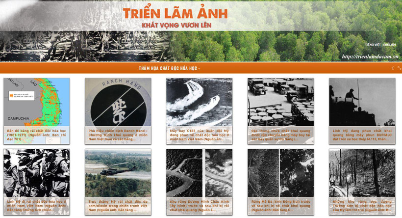 Triển lãm ảnh “Khát vọng vươn lên” được thực hiện trực tuyến trên địa chỉ website trienlamdacam.vn. (Ảnh: PV/Vietnam+)