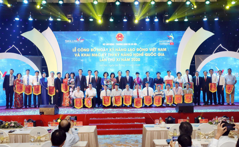 Khai mạc Kỳ thi Kỹ năng nghề quốc gia lần thứ 11 năm 2020. (Ảnh: Anh Tuấn/TTXVN)