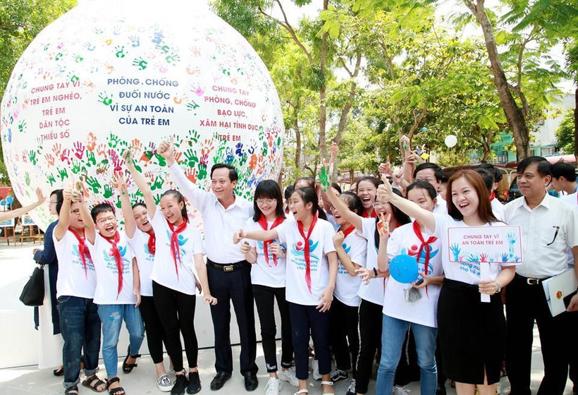 Các thông điệp hành động vì an toàn của trẻ em. (Ảnh minh họa: PV/Vietnam+)