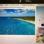 Bài viết giới thiệu về đảo Phú Quý đăng tải trên trang figaronautisme.meteoconsult.fr. (Ảnh: TTXVN phát)