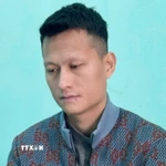 Đối tượng Mai Văn Tới cầm đầu đường dây lừa đảo. (Ảnh: TTXVN phát) 