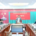 Đồng chí Trần Sỹ Thanh, Ủy viên Trung ương Đảng, Chủ nhiệm Ủy ban Kiểm tra Trung ương chủ trì Kỳ họp. (Ảnh: Phương Hoa/TTXVN)