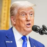 Tổng thống Mỹ Donald Trump phát biểu tại Nhà Trắng, Washington, D.C. Ảnh: THX/TTXVN
