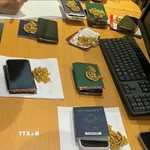 Tang vật bị lực lượng chức năng thu giữ. (Ảnh: TTXVN phát)