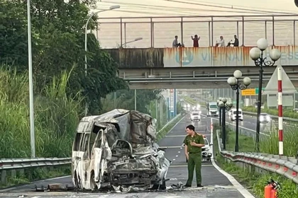 Hiện trường vụ tai nạn. (Ảnh: CTV cung cấp)