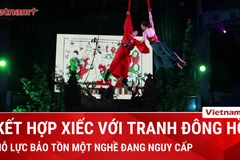 Nỗ lực quảng bá di sản tranh Đông Hồ bằng bộ môn xiếc