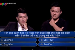 Câu hỏi khó về Tô Ngọc Vân trong chương trình "Ai là triệu phú"